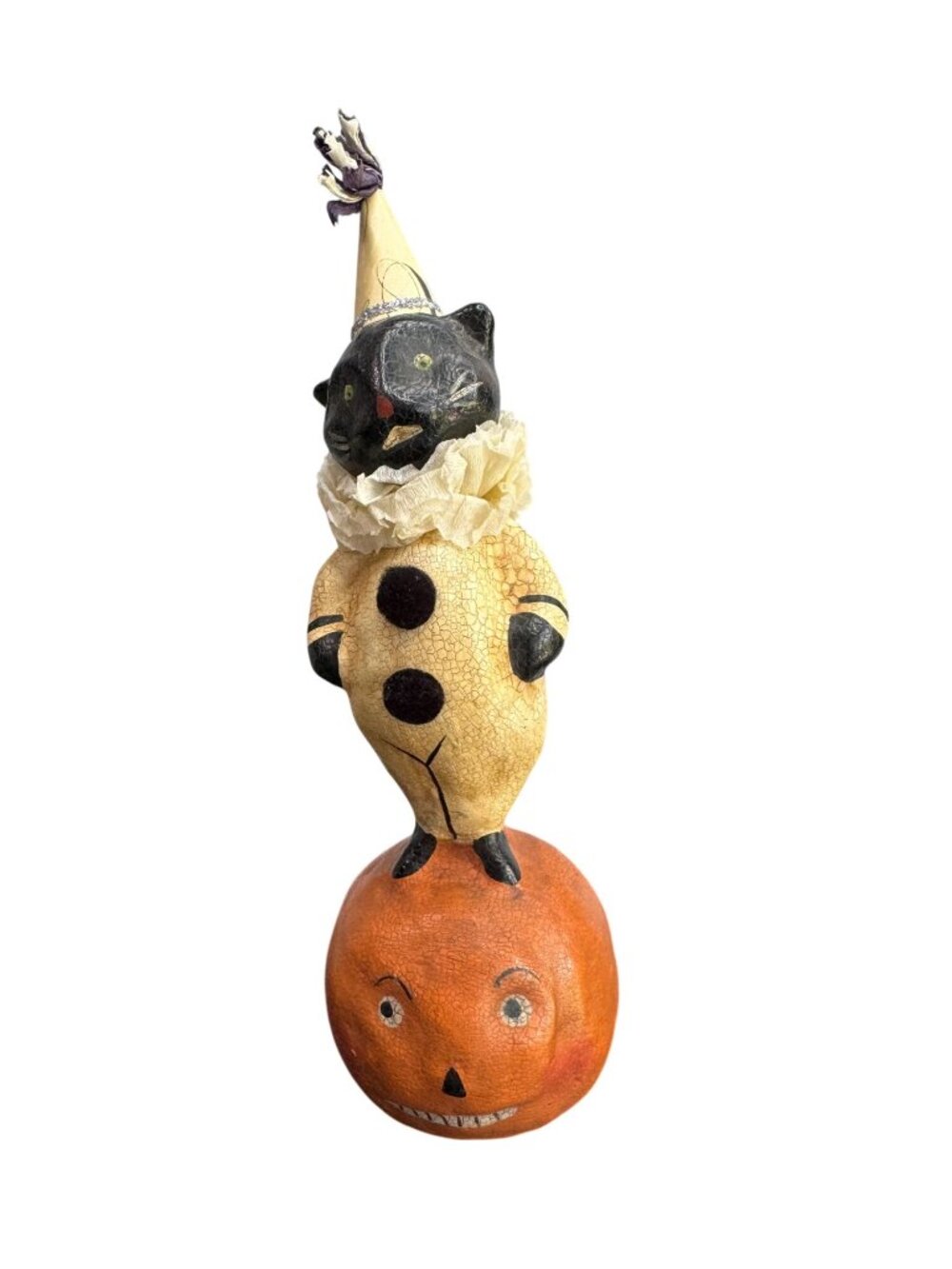 Nicol Sayre Cat And Jack Black Cat On Pumpkin Halloween 2003 Retired 9 1/2" - Picture 3 of 10